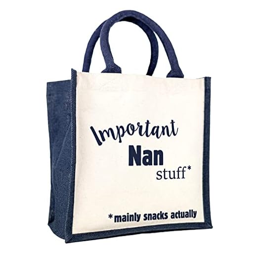 Viktiga morsaker kanvasväska | present till mormor eller farmor | present till jul, födelsedagar eller bara för att säga tack | Tillverkad i Storbritannien (marin, mormor)