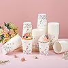 AimFun 100Pcs Fall Wildflower Paper Cups Watercolor Floral Party Cups 9oz Rustic Botanical Butterflies Disposable Coffee Cups for Spring Summer Birthday Bridal Baby Shower Tea Party Supplies #3