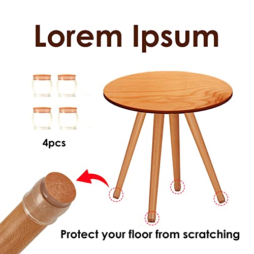 Olbrus 16" Wood Table Legs,Solid Furniture Legs Set Of 4,Home Diy Projects For Coffee Table，Nightstand,Desk, Etc With 4Pcs Silicone Table Chair Leg Floor Protectors (Wood) #TOP2