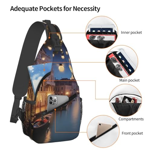Morrales Deportivos Cross Chest Bag Negro Unisex miniatura 4