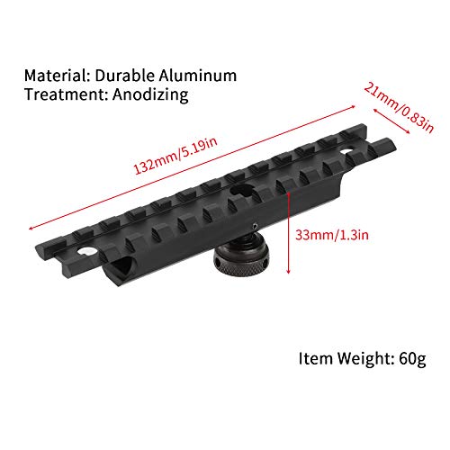 ToopMount 12 Slots Rail Mount Tactical 20mm Picatinny AR-15 Carry ...