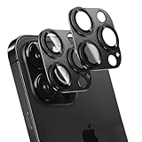 iPhone 15 Pro/iPhone 15 Pro Max レンズ 保護フィルム アルミ合金製【2枚セット-高 品質】 アイフォン15 プロ カメラフィルム アイフォン15 プロ マックス レンズ 保護カバー カメラ保護フィルム 全面保護 傷防止 耐衝撃 露出オーバー防止 (ブラック(black))