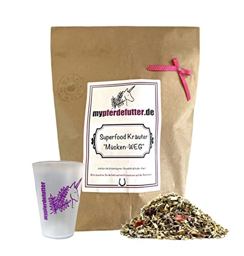 mypferdefutter Mücken-Weg Kräuter für Pferde 100% Natur PUR - Pferdekräuter frei von Zusätzen - unterstützt Dein Leiblingspferd ungewünschte Plagegeister fernzuhalten (1000 g) Cover