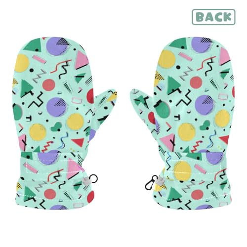 Image of Plaaee Early 1990s Pattern Kids Glove Warm Mitten Winter Favor for Toddler Boys and Girls Children Cold Weather Gloves