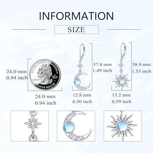 Earrings for Women 925 Sterling Silver Gemstone Dangle Earrings Jewelry Gifts3