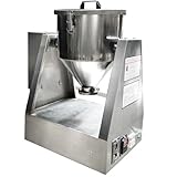 IYUESQ Pulvermischer 5L/10L/20L, 360°-Drehung, Edelstahl, für Granulat, Lebensmittelpulver, Trommelmischer, Partikelmischer 5L