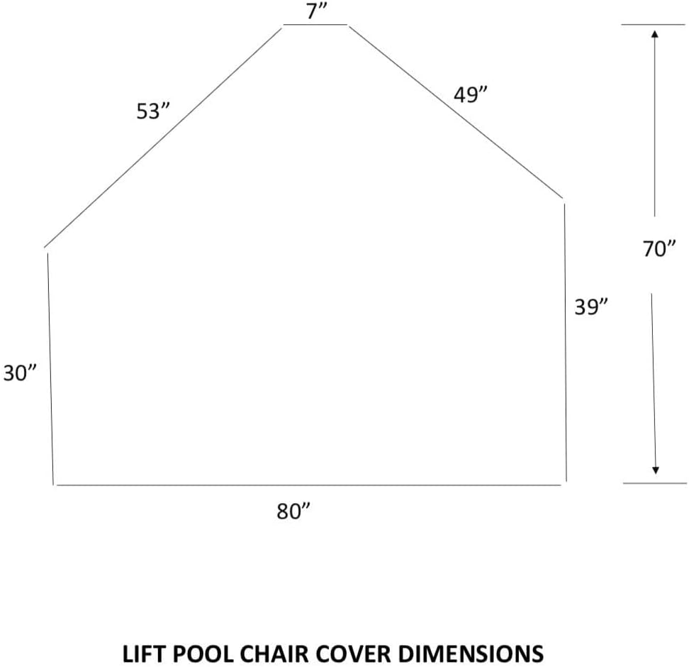 Made in USA – Heavy-Duty Blue Pool Lift Chair Cover – All-Weather Protection for ADA Pool Lifts & Mobility Chairs