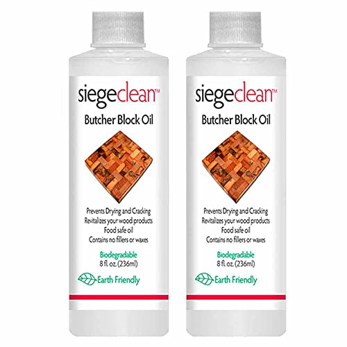 2 Pack Butcher Wood Block Oil Cutting Board Oil Food Grade Mineral Safe 16 Oz