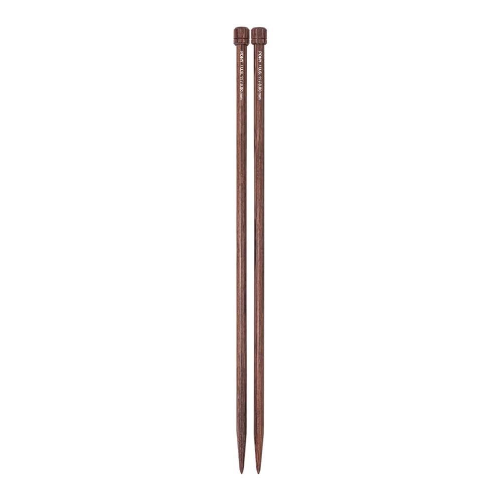 Pony Perfect Wood Single Pointed Needles 35cm 8.00mm 1pc
