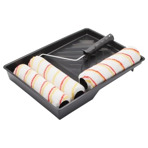 Fit For The Job Set di 5 rulli tripli da 9 pollici per pittura fai-da-te con vernici a emulsione su pareti e soffitti