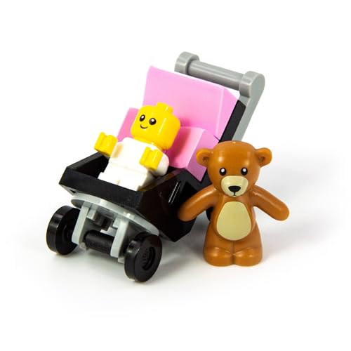Figurine Lego bébé en poussette X-14 pour compléter vos sets de maison