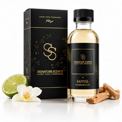 Luxury Hotel Diffuser Oil for Hotels and Homes - Aromatherapy Oils for use with an Essential Oil Diffuser at Home - Fragrance-Scent Diffuser Oil Blend (Santal) 4.05fl oz (120ml)