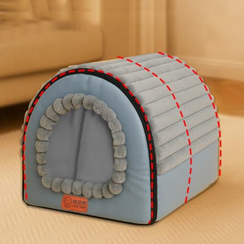 犬 ベッド 犬 ハウス 洗える 猫 ベッド 猫ハウス ペットベッド 取り外し可能 ペットハウス ドーム型 ペットクッション 猫犬用 寝床 休憩所 防寒保温 あったかい ペット用品 フワフワ 滑り止め 室内寒さ対策 小中大型犬 秋冬