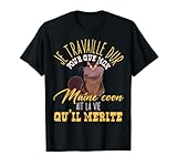 Je travaille dure pour que mon Maincoon ait la vie chat T-Shirt