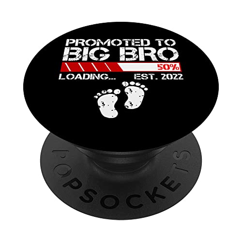 Promoted To Big Bro Est 2022 Vintage Design Funny Brother PopSockets PopGrip Intercambiable