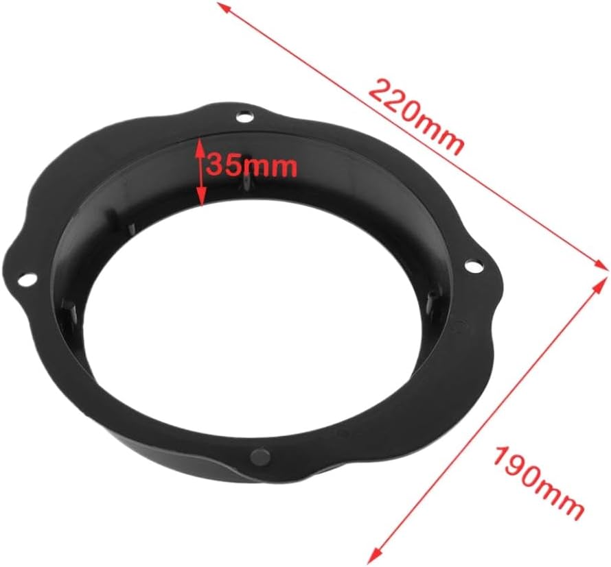 2pcs 6.5in Mounting Bracket Adapter Plates Universal Car Speaker Spacers Front Door Gasket Compatible with Focus