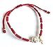 SIFRIMANIA Red String Macrame Adjustable Handmade Bracelet with Gold Filled Beads and Miraculous Virgin Charm for Women and Girls (Miraculous Image)