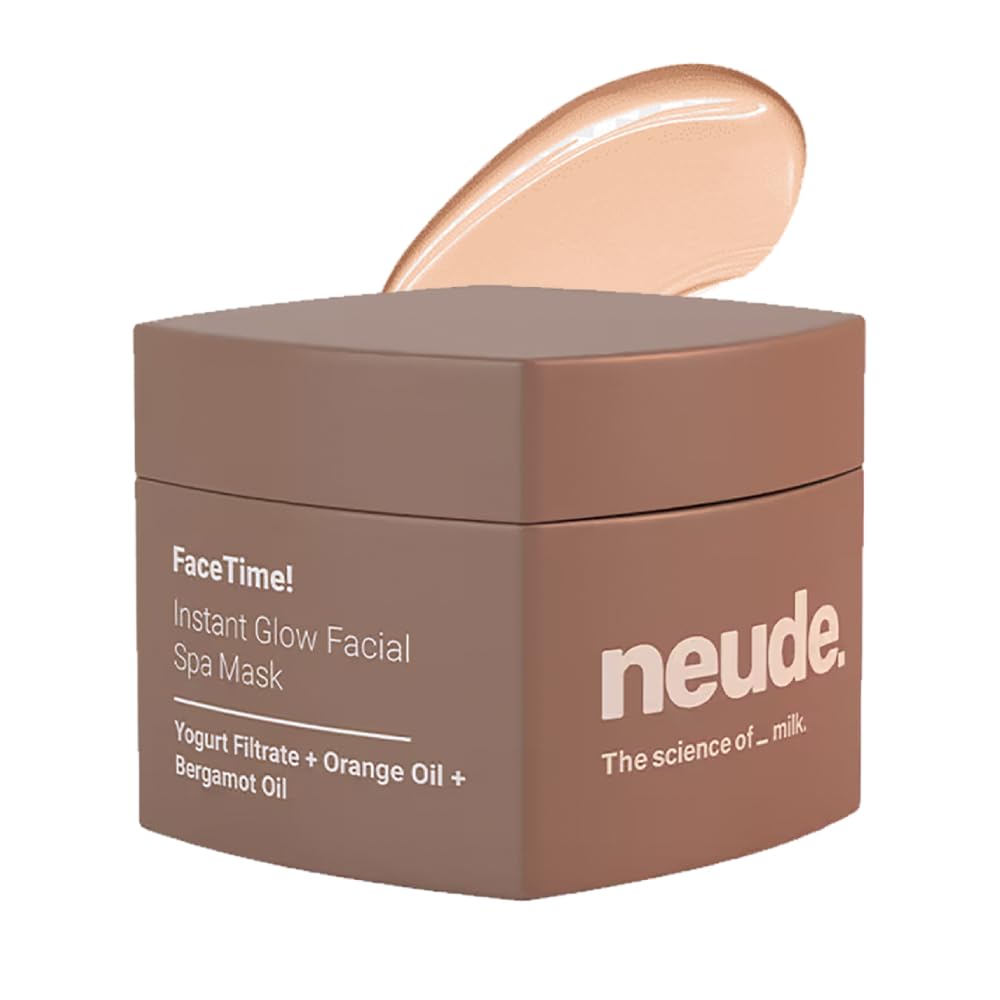 FaceTime Instant Brightening Facial Face Mask (50ml) | Reduce Tan, Pigmentation, dark spots and acne scars with Yogurt Filtrate, Orange Oil and Kojic Acid