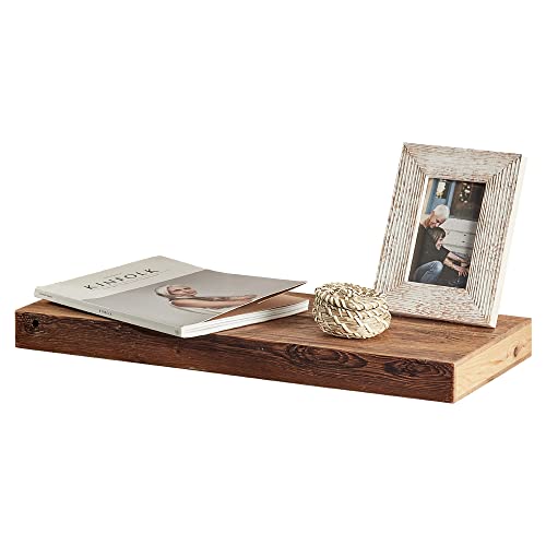 Rfh Siberian Heritage Wooden Shelves For Wall, Brown Floating Shelves , (31"X10"X2") - Rectangle Farmhouse Shelves Set For Home Decor, Made From Reclaimed Wood Planks - (2 In Pack) #TOP1