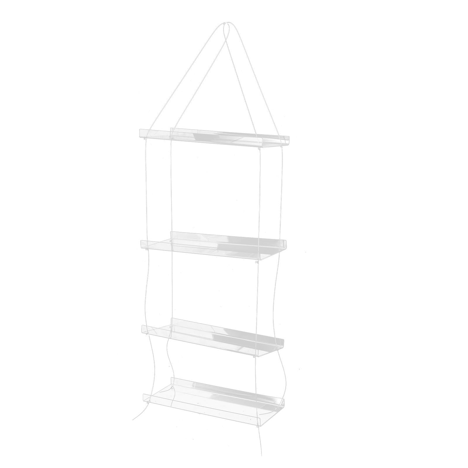 BESPORTBLE Support Suspendu pour Plantes et Pots de Fleurs en Acrylique, 4 Niveaux, Design Gain de Place, pour Usage Intérieur la Maison, Style Moderne