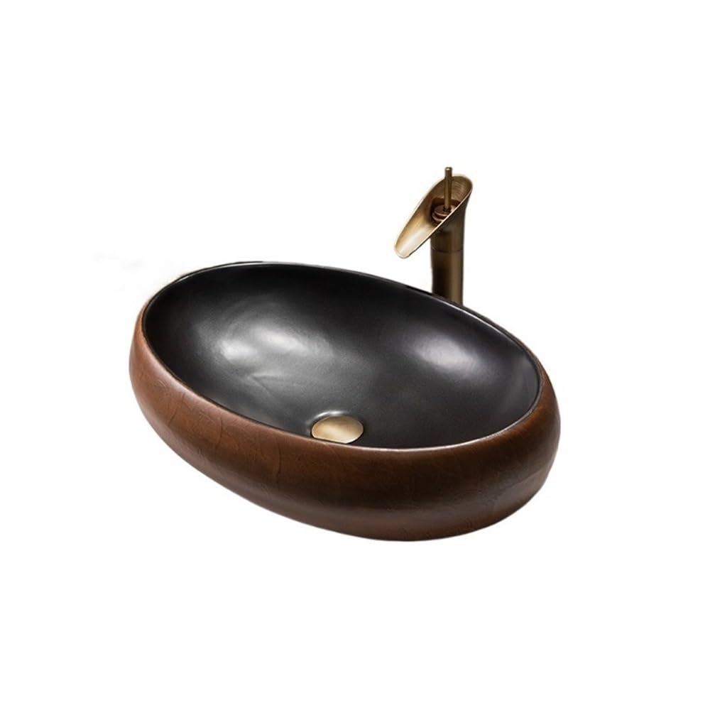Z4t8m2k6g5 One Color Countertop Bathroom Vessel Retro Style Washbasin Ceramic Bathroom Sink Suitable For Indoor And Outdoor Use Cloakroom Sink