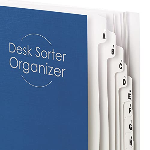 Smead Arquivo/Classificador de mesa, Alfabético (A-Z) e Numérico (1-20), 20 divisores, Tamanho ofíci