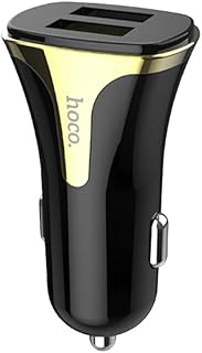 شاحن السيارة السريع العام بمنفذين USB النوع ايه من هوكو Z31 يدعم كيو سي 3.0 - 2.0 - FCP - SCP - AFC وابل 2.4 امبير متوافق مع ايفون وسامسونج وشاومي واوبو وهواوي - اسود