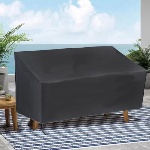 Housse de canapé d'extérieur bâche imperméable canapé de jardin noir 147 cm