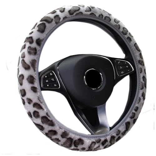 Universal Leopard Plüsch Lenkradhülle - Fell Lenkradbezug Winter Warme Lenkradabdeckung - Weiche Künstliche Wolle Lenkradschutz Lenkradschoner Auto Zubehör für 37-39 cm Universal Leopard Plüsch Lenkradhülle - Fell Lenkradbezug Winter Warme Lenkradabdeckung - Weiche Künstliche Wolle Lenkradschutz Lenkradschoner Auto Zubehör für 37-39 cm