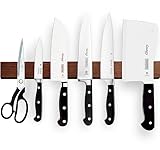 16 inch Wood Professional Magnetic Knife Strip - Space-Saving Knife Rack/Knife Bar With Powerful Magnetic Pull Force