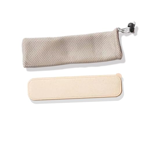 USUNQUE Portable Flatware Box Travel Tableware Storage Case with Net Bag for Cutlery Kit