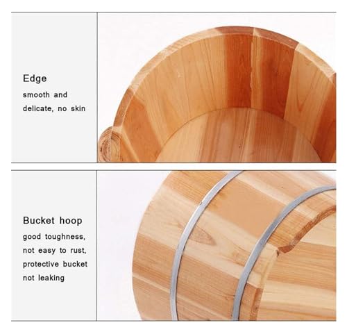 Tina para pies de madera maciza con tapa y masaje miniatura 7