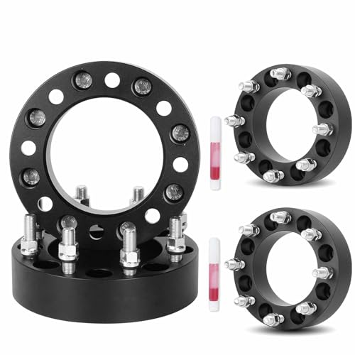 TadaMark 8x6.5 to 8x170 2 Wheel Spacers 126.15mm Bore Fit for Silverado Sierra 2500 3500 1999-2010 for Ram 2500 3500 2014-2021 14x1.5 Studs Forged 8 Lug Wheel Adapters 4pcs