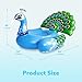JOYIN Inflatable Peacock Pool Float - Giant Blue Peacock Fun Beach Floaties, Swim Party Animal Decorations Adult Size Inflatable Summer Pool Raft Lounge for Adults