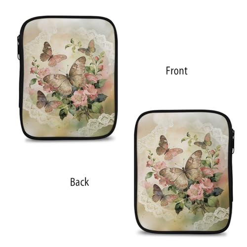 Image of Vanideaoty Butterfly Floral Crochet Hook Case Vintage Crochet Hook Organizer Without Accessories Knitting Needle Case for Knitting Supplies Holiday Decoration