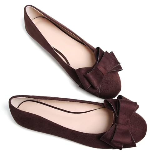 Image of TN TANGNEST Women Fashion Bowknot Flats Comfort Pointed Toe Dress Shoes