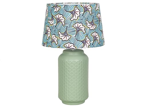 Lampe céramique verte à éclairage doux abat-jour E14 stable et compact - 2
