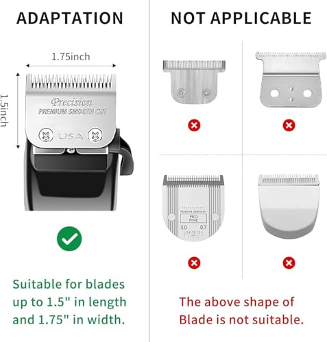 Yinke Trimmer Aufsätze Aufsteckkamm für Wahl Haarschneidemaschine Magic Clip Trimmer Rasierer, 6 Schnittlängen sind 32mm 38mm 44mm 51mm 57mm und 64mm Bartschneider Aufsteckkamm-Set Kit (6PCS, Black)