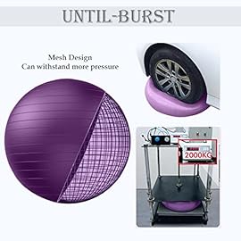 Soft Exercise ball, Anti-Burst Yoga Ball Chair Supports 2200lbs, Stability Swiss Ball w/ Pump for Pregnancy Birthing, Excersize, Workout, Fitness, Balance, Gym, Physio, Abs (Office & Home & School)