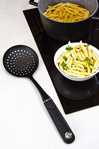 MasterClass Skimmer Spoon, Nylon Skimmer Wift, Non Stick Safe Soft Grip Handle, 36cm, Carded