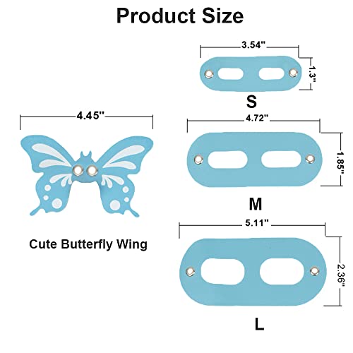 Bearded Dragon Lizard Leash Harness - Adjustable Stylish Butterfly Wing Lizard Reptile Harness Leash for Bearded Dragon Lizard Reptiles (Blue Butterfly)