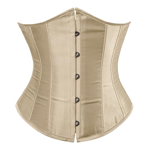 Ceinture abdominale style corsage amincissant rétro en satin à lacets