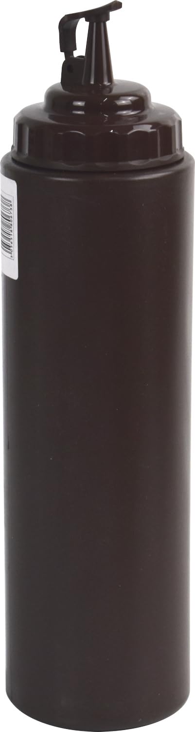 Catergold Plastic Squeezable Sauce Dispenser Coloured Squeeze Bottle 1000ml (Brown)