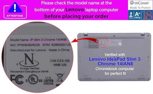 Carcasa rígida Lenovo IP Slim 3 Chrome 14IAN8 mCover transparente anticaídas 14 pulgadas 4
