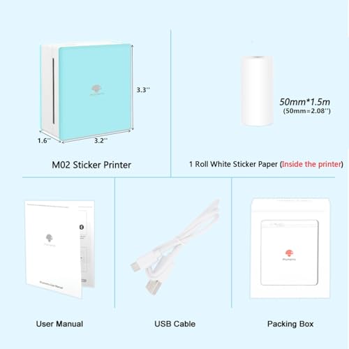 Phomemo PM-M02-G Sticker Printer- Mini Printer M02 Print Pod Thermal Printer Sticker Maker Inkless Pocket Printer Bluetooth Printer thumb #7