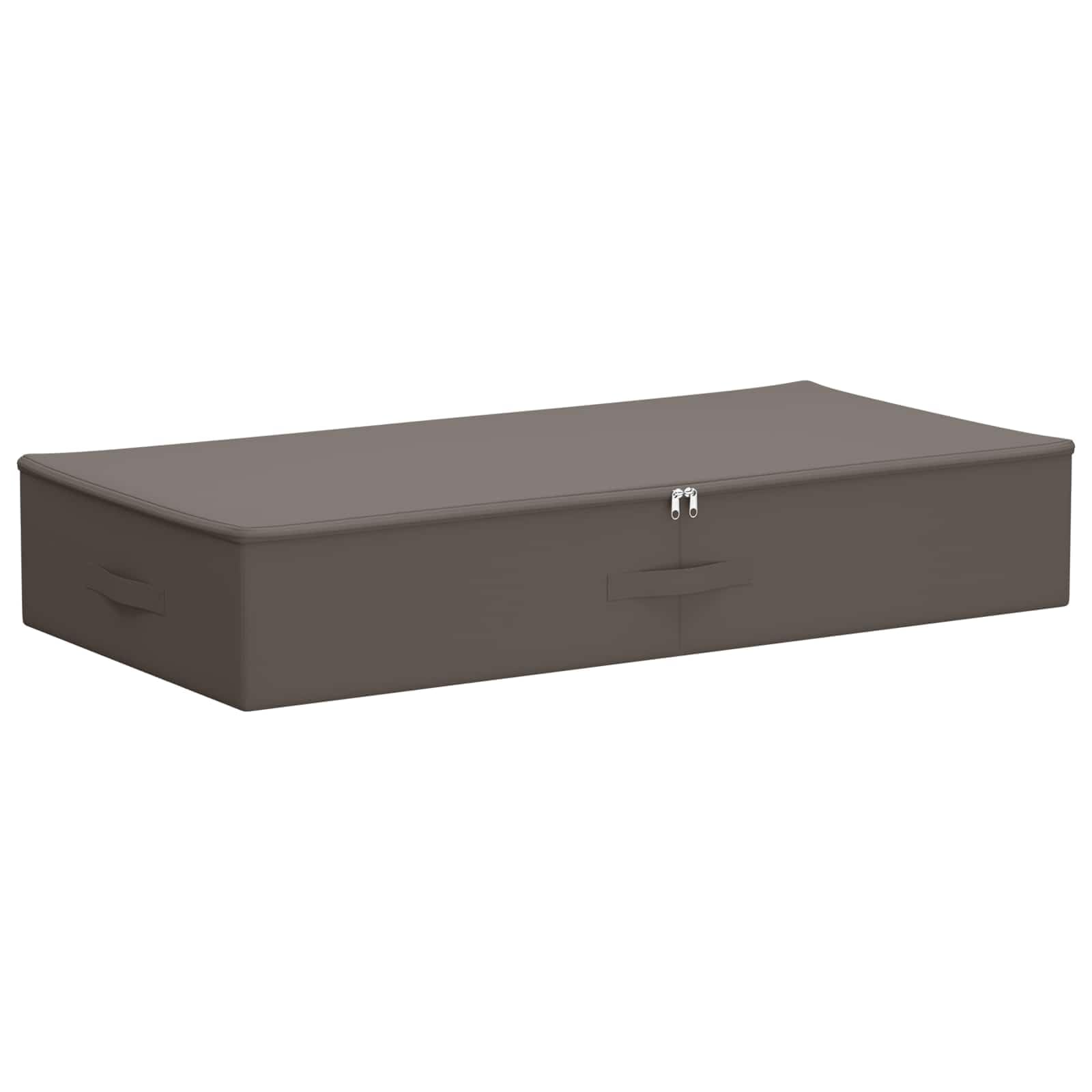 Générique Contenitore in tessuto non tessuto traspirante 50 x 30 x 25 cm, grigio, con due scomparti per organizzare giocattoli e vestiti, pieghevole per risparmiare spazio.