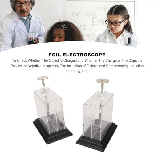 Image of Foil Electroscope, Acrylic Metal Physics Electrometer Precise Scale Science Experiment Kit for Teaching Aids Experiments