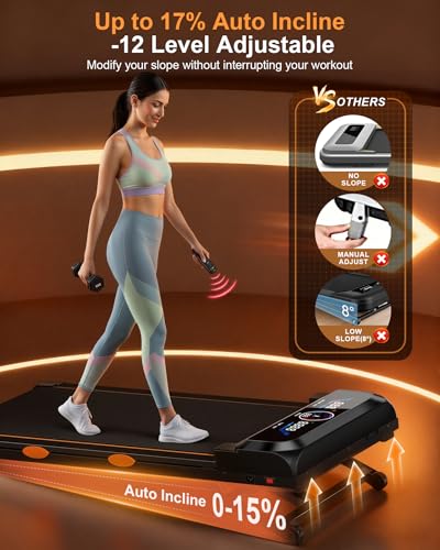 Motorized Folding Treadmill with Incline