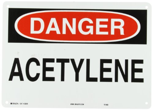 Panneau Acétylène Brady 22293 plaque de sécurité industrielle