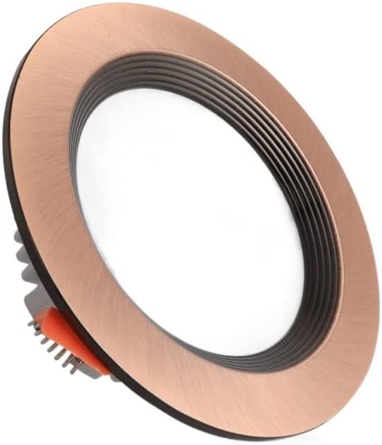 AIKUZ Recessed Ceiling Light Fixture Brushed Copper Round Dimmable